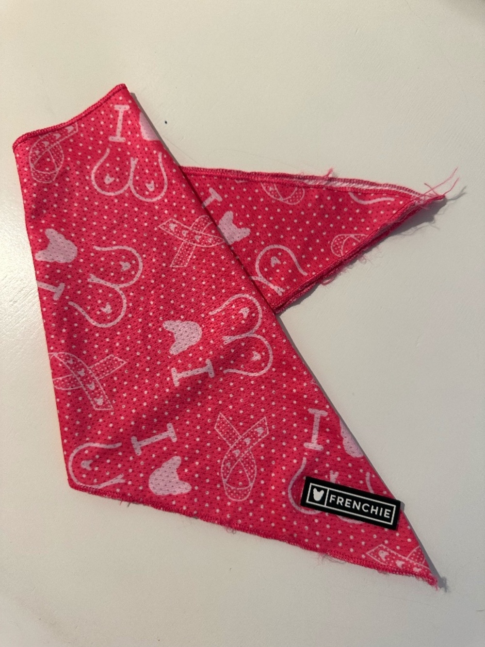 Frenchie Bulldog Cooling Bandana - Save the Ta-Ta's Print